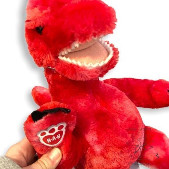Build A Bear Red & White Tie Dye Brachiosaurus - Picture 6 of 8
